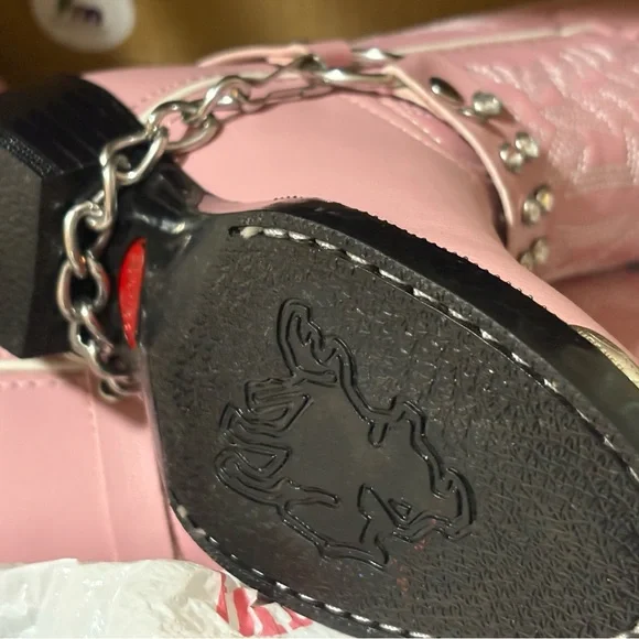 Durango Lil' Pink N Chrome BT568 Western Boot - Picture 9 of 13